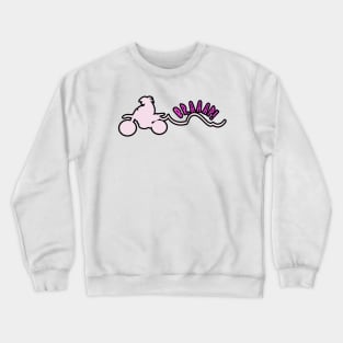 Pink Braaap!! Girl Dirt bike Motocross Eat my Dust Crewneck Sweatshirt